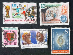 SENEGAL Small lot of 5 stamps USED