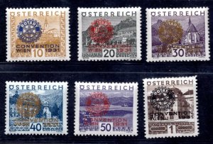 AUSTRIA 1931 ROTARY CONVENTION SET Sc. #B87-B92 MINT NEVER HINGED