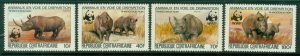 Central African Republic 1983 WWF Endangered Animals Rhino MUH