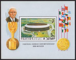 Fujeira Mi Block 27A (#550) mnh s/s- 1970 FIFA World Cup Mexico - Azteca Stadium