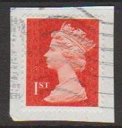 GB QE II Machin SG U2968d - 1st vermillion  - date code M13L - Source  S 