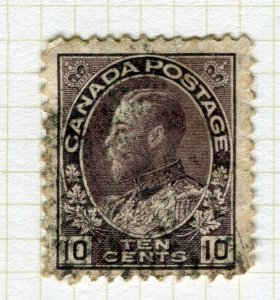 CANADA; 1911-22 early GV issue used Shade of 10c. value