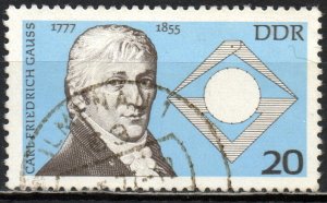 GDR. 1977. 2215. Scientist Gauss. USED.