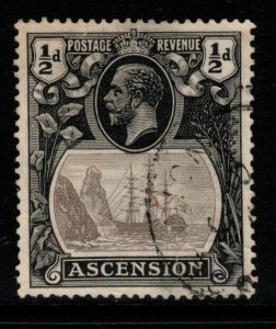 ASCENSION SG10 1924 ½d GREY & BLACK FINE USED