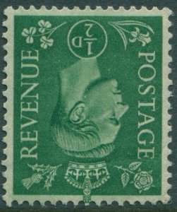 Great Britain 1937 SG462Wi ½d green KGVI wmk inverted MLH