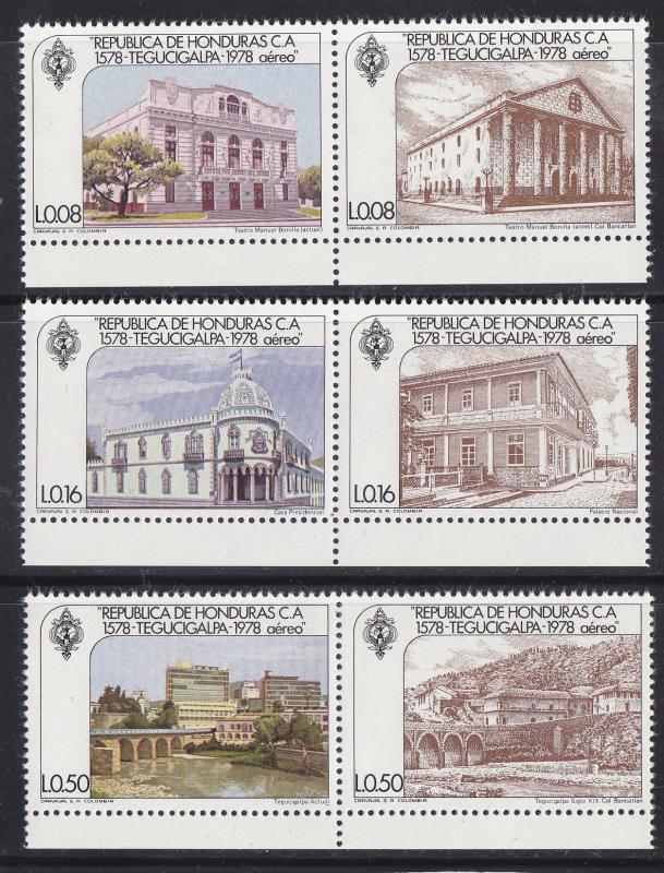 Honduras Scott # C646-C661 Pairs (3 Scans) MNH