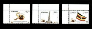 Uganda 2013 - 50TH INDEPENDENCE ANNVIERSARY - Set of 3 Stamps Scott 1978-80 MNH