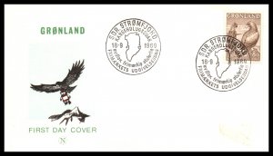 Greenland 44 Bird Label FDC