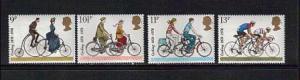  Great Britain Scott # 843-46. Bicycles  MNH