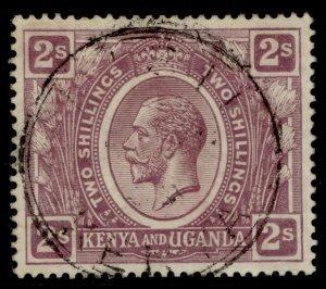 KENYA and UGANDA GV SG88, 2s dull purple, FINE USED. Cat £21.