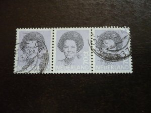 Stamps - Netherlands - Scott# 621 - Used Strip of 3 Stamps