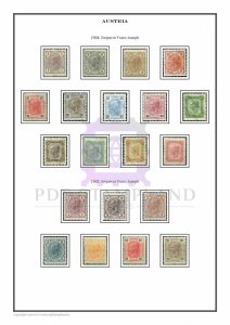 Austria 1850-2020 (2 albums) PDF STAMP ALBUM PAGES