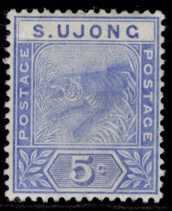 MALAYSIA - Sungei Ujong QV SG52, 5c blue, M MINT. Cat £11.