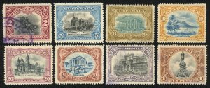 GUATEMALA Sc 115-122 F-VF/USED - 1902 Landmarks