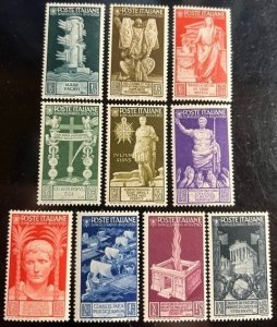 Italy Scott# 377-386 VF H Unused  Lot of 10 Cat $124.00