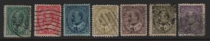 Canada Scott # 89-95 F-VF used set neat cancels nice color scv $ 258 ! see pic !