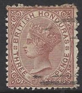 British Honduras #5 -  Light Cancel - Well centered - CV$ 90