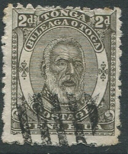 Tonga 1892 SG11 2d olive King George I #2 FU