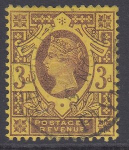 SG 204 3d purple/orange. Very fine used with a Plymouth registered CDS. Scarce