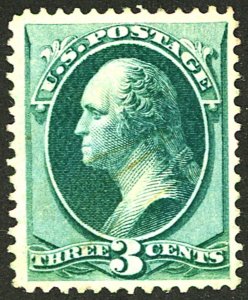 U.S. #213 USED LIGHT CANCEL CREASE