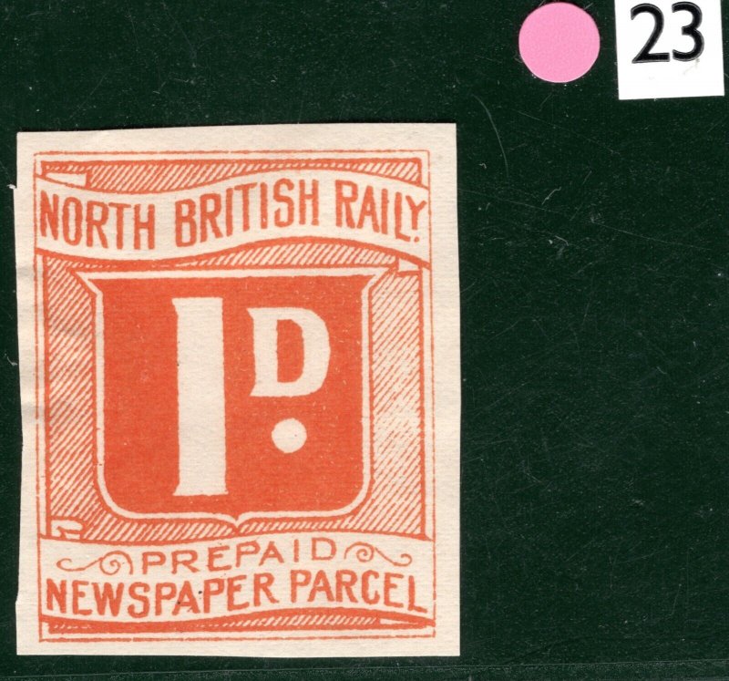 GB Scotland NORTH BRITISH RAILWAY Newspaper Parcel Stamp 1d PROOF Mint MNG PIW23