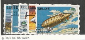 Belize, Postage Stamp, #672-676 Used, 1983 Airships