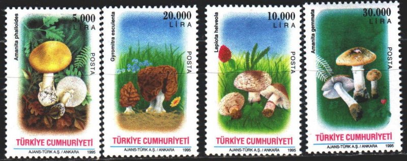 Turkey. 1995. 3063-66. Mushrooms. MNH. 