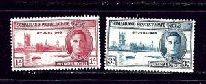 Somaliland 108-09 MH 1946 Peace Issue