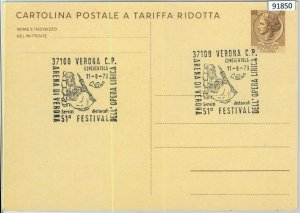 91850 - ITALY - POSTAL HISTORY - SPECIAL Postmark 1973 Music OPERA - CINDERELLA