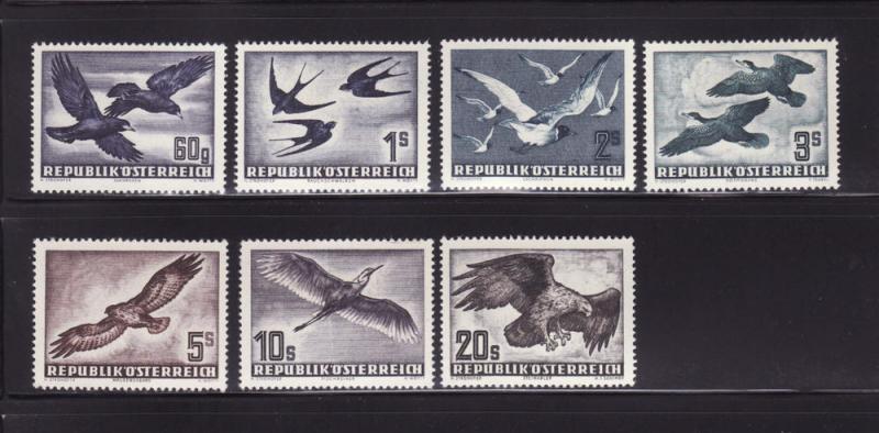 Austria C54-C60 Set MNH Birds (B)