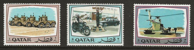 Qatar  (1969)  - Scott # 172 - 174,  MNH