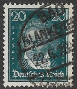 GERMANY 1926-27 20pf Ludwig von Beethoven Issue Sc 357 VFU