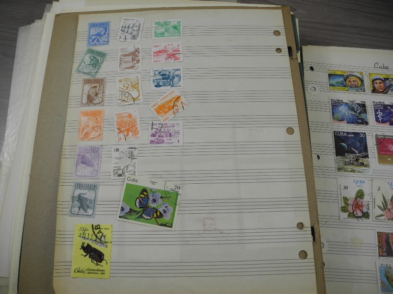 CUBA, 100s & 100s of Stamps mostly hinged on Scott pages