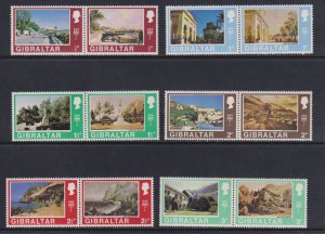 Gibraltar #241-272 MNH 1980 views complete set in pairs / se-tenant . x2 scans