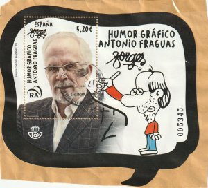 Spain 2019 Cartoonist Known as Forges, Scott No(s). 4365, Used S/S