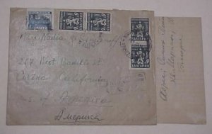 BULGARIA  REGISTERED COVER WITH LETTER TO USA B/S 1950