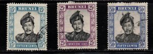 BRUNEI Scott # 91-3 Used - Part Set