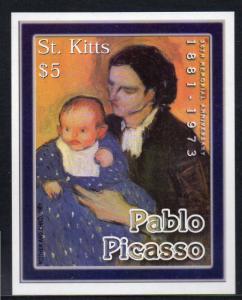 ST. KITTS 569-570 MNH S/S SCV $10.50 BIN $6.25 PICASSO