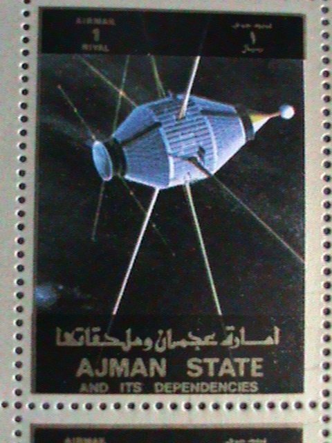 ​AJMAN STAMP-AIRMAIL-SPACE PROGRAMS & WORLD FAMOUS PEOPLES CTO LARGE SHEET VF