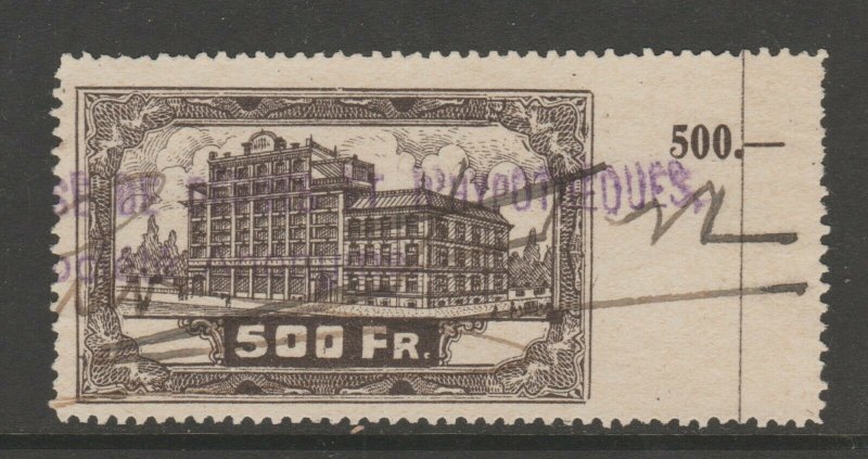 Belgium Cinderella Revenue fiscal mix collection 11-2 slightly larger stamp