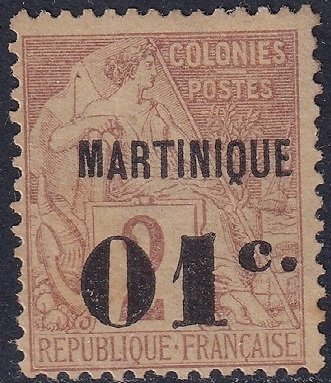 Martinique 1888 Sc 9 MNG(*)