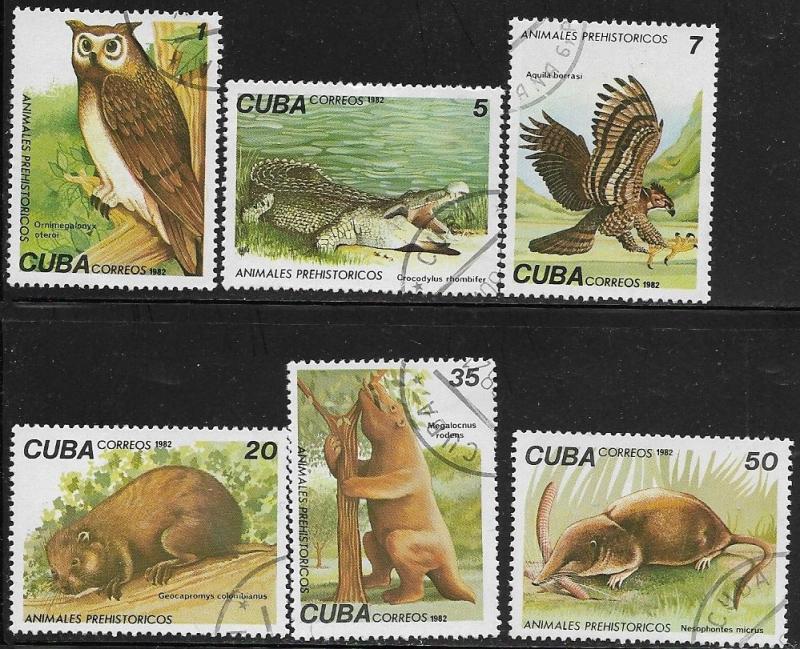 Cuba SC# 2542-2547 Prehistoric Fauna