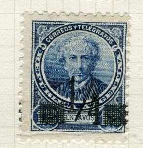 ARGENTINA; 1890 early Alberdi surcharged issue Mint hinged Shade of 1/4c. value