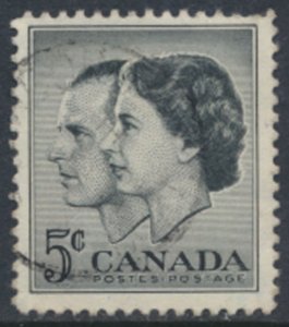  Canada  Sc# 374  Used QE II Visit  1957 see details  / scans