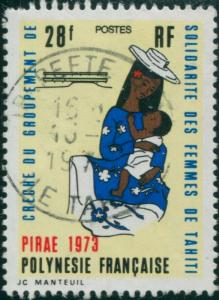 French Polynesia 1973 Sc#274,SG171 28f Polynesian Mother and Child FU