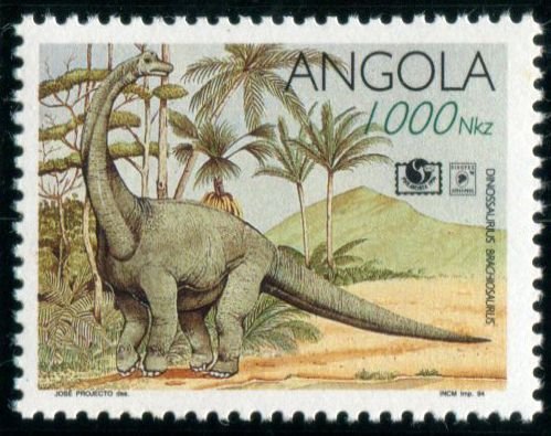 906-910 Angola Dinosaurs, Mint set of 4 & SS