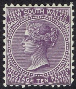 NEW SOUTH WALES 1905 QV 10D WMK CROWN/A PERF 11½ X 11