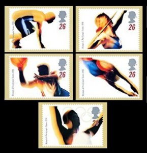 STAMP STATION PERTH G.B. PHQ Cards No.180- Set of 5- Paralympics. Mint 1996