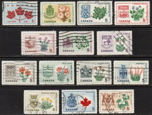 Canada Sc #417-429A Used