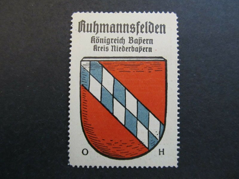 A4P1F49 Ruhmannsfelden Kaffee Hag 1910 Vignetten Orts Reklamemarke Städtewappen